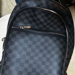 Louis Vuitton (RARE) Damier Leather Backpack Black Men's Bag
